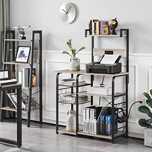 Topeakmart TP-00118441 Industrial Kitchen Baker'S Rack With Power Outlet, Utility Storage Shelf Unit thumb #1