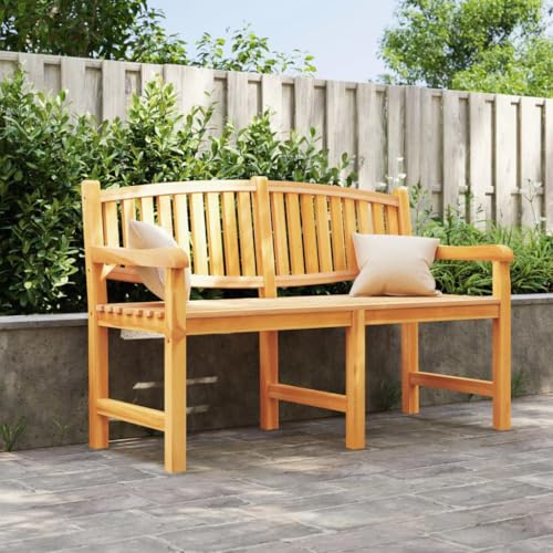 UJCHVHN Muebles de exterior banco de jardín 149,5 x 60 x 90 cm, madera de teca maciza