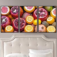 3 Piece Framed Canvas Wall Art Colorful Fruit Canvas Prints Home Artwork Decoration for Living Room,Bedroom - 16