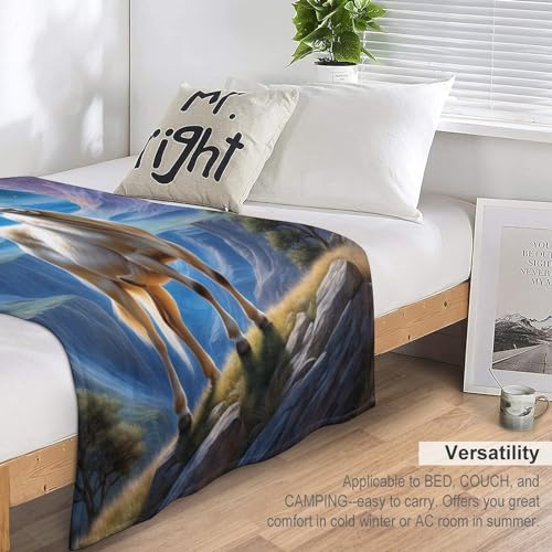 Couverture polaire chèvre 100x130cm contre les nuits fraîches