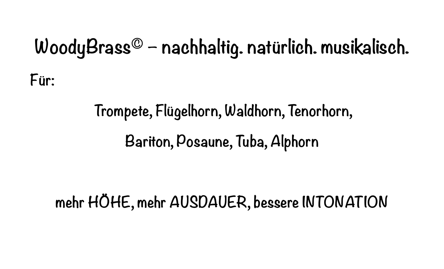 WoodyBrass© Ansatztrainer für Blechbläser (Flügelhorn 11mm)