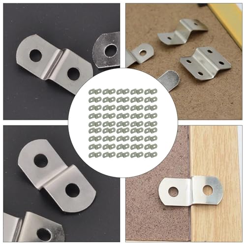 Image of Picture Frame Backing Clips 1200Pcs Corner Code Picture Frame Backing Tabs Mirror Furniture Connector Photo Fasteners Hardware Holder Clips for Hanging Pictures