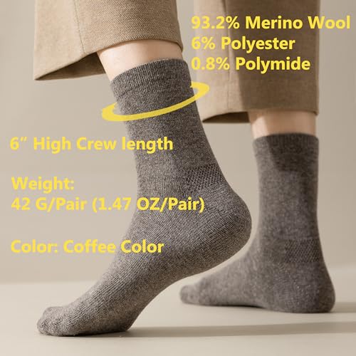 MAGIARTE Merino Wool Socks Christmas Gift Pack Light Weight Winter Warm Vintage Cozy Crew Socks for Women and Men 3 Pack2
