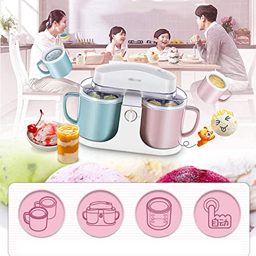 EIS- und Gelato-Maschine – Automatische Doppelzylinder-Mini-Frucht-Eismaschine für Kinder – 1 l DIY-Sorbet-Frozen… – Bild 6