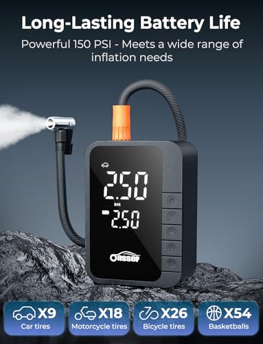 Image of Oasser Tire Inflator Portable Air Compressor Air Pump for Car Tires