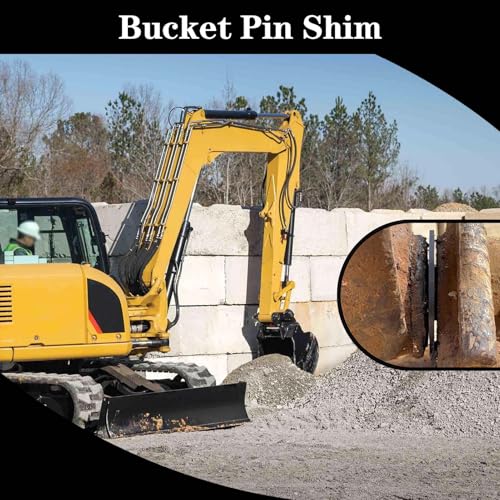 Image of 8 x 70mm Bucket Pin Shim Kit for Excavator and Skid Steer 2mm Thickness Fit for Cat Komatsu Volvo