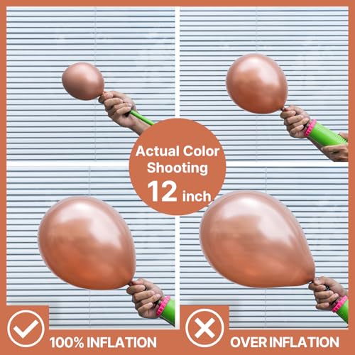 Image of PartyWoo Metallic Rose Gold Balloons, 50 pcs 5 Inch Rose Gold Metallic Balloons, Rose Gold Balloons for Balloon Garland or Arch as Bachelorette Party Decorations, Wedding Decorations, Rose Gold-G107