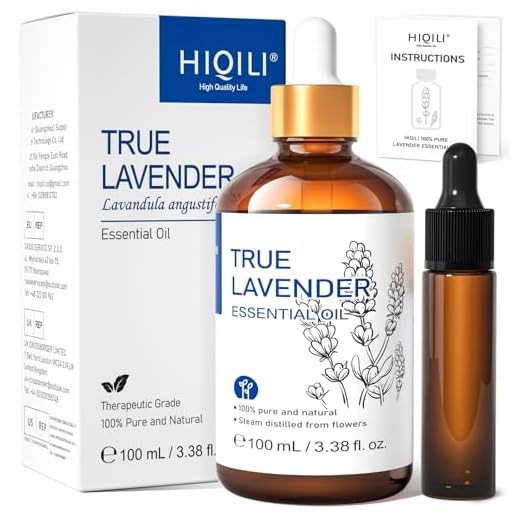 HIQILI 100ml Aceite Esencial Lavanda - 100% Puro sin Diluir, Grado Terapéutico para Difusor de Aromaterapia, Aliviar el Estrés, Mejorar la Calidad del Sueño | con Gotero de Vidrio