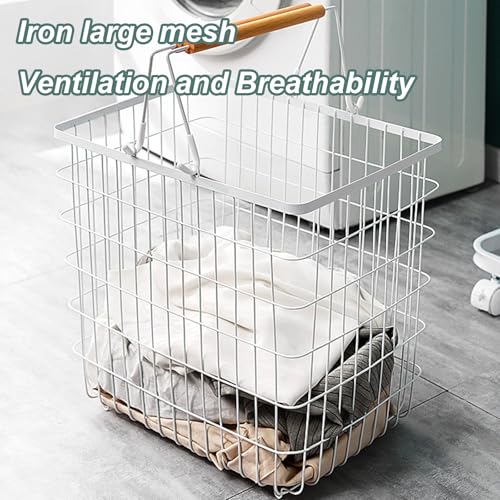 Panier à linge mobile pour salle de bain et chambre, rangement vertical compact