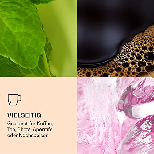 DUOS® Jumbo 6er Set Latte Macchiato Doppelwandige Gläser - 2x 80ml + 2x 310ml + 2x 410ml + 6x Löffel, Kaffeegläser für Cappuccino & Latte Macchiato