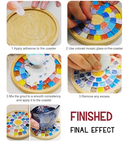Azulejos de mosaico iridiscentes de 2.2 lb para crear manualidades únicas en casa 7