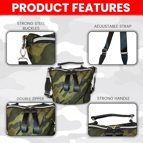 Camo Travel Shopping Shoulder Bag/Purse | Durable Softshell Tote Bag | with Zipper Closure & Adjustable Shoulder Strap3