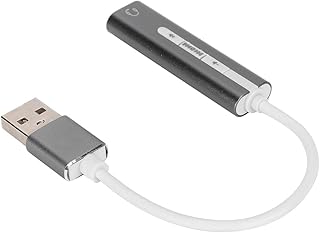 Plug and Play Convenient USB Sound Card Sound Card External Sound Card Durable External Computer Audio Card for PC for Computer Systems 7.1 Stereo for Computers