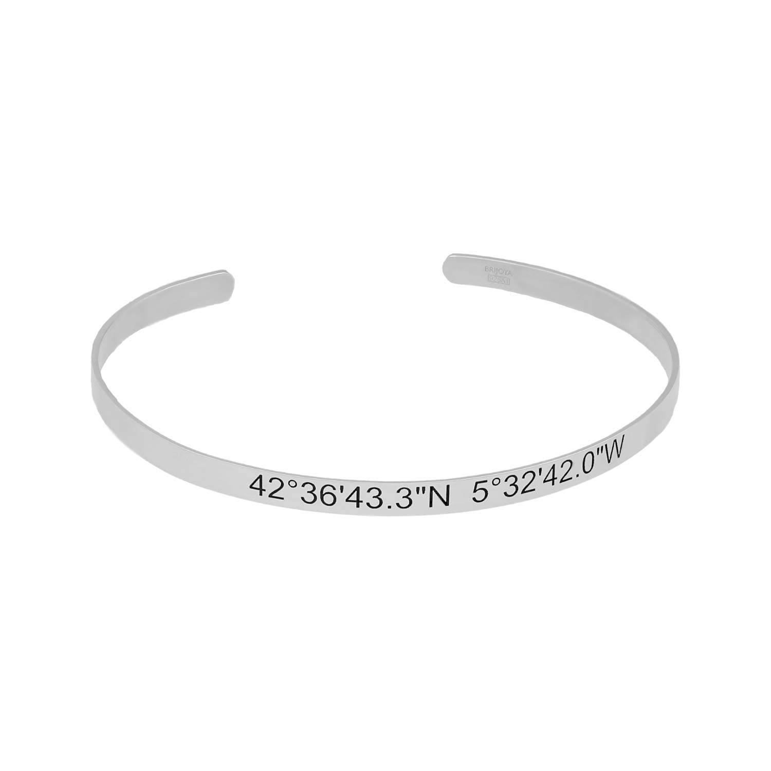 doble aro doble aro - Pulsera Brazalete para Hombre y Mujer en Plata de Ley - Pulsera ideal para Grabar y Personalizar Mensajes, nombres, coordenadas - Pulsera de aro Unisex