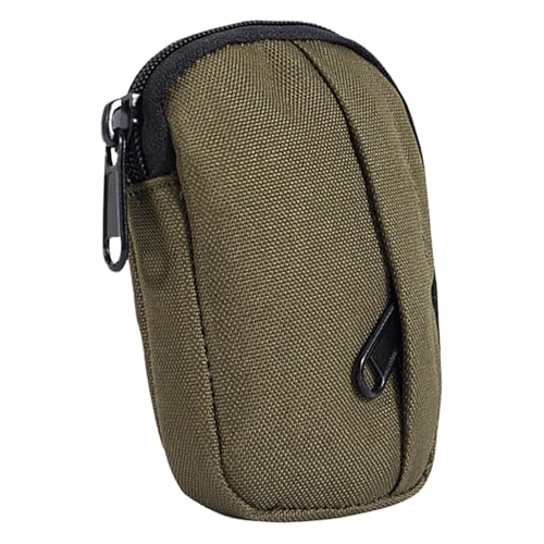 Outdoor Portable Belt Bag, Small Zipper Pouch Bag, 3.94x2.56x0.39 Inches Nylon Waist Case Wallet, Card Holder for Camping Hunting, Belt Gear Coin Purse
