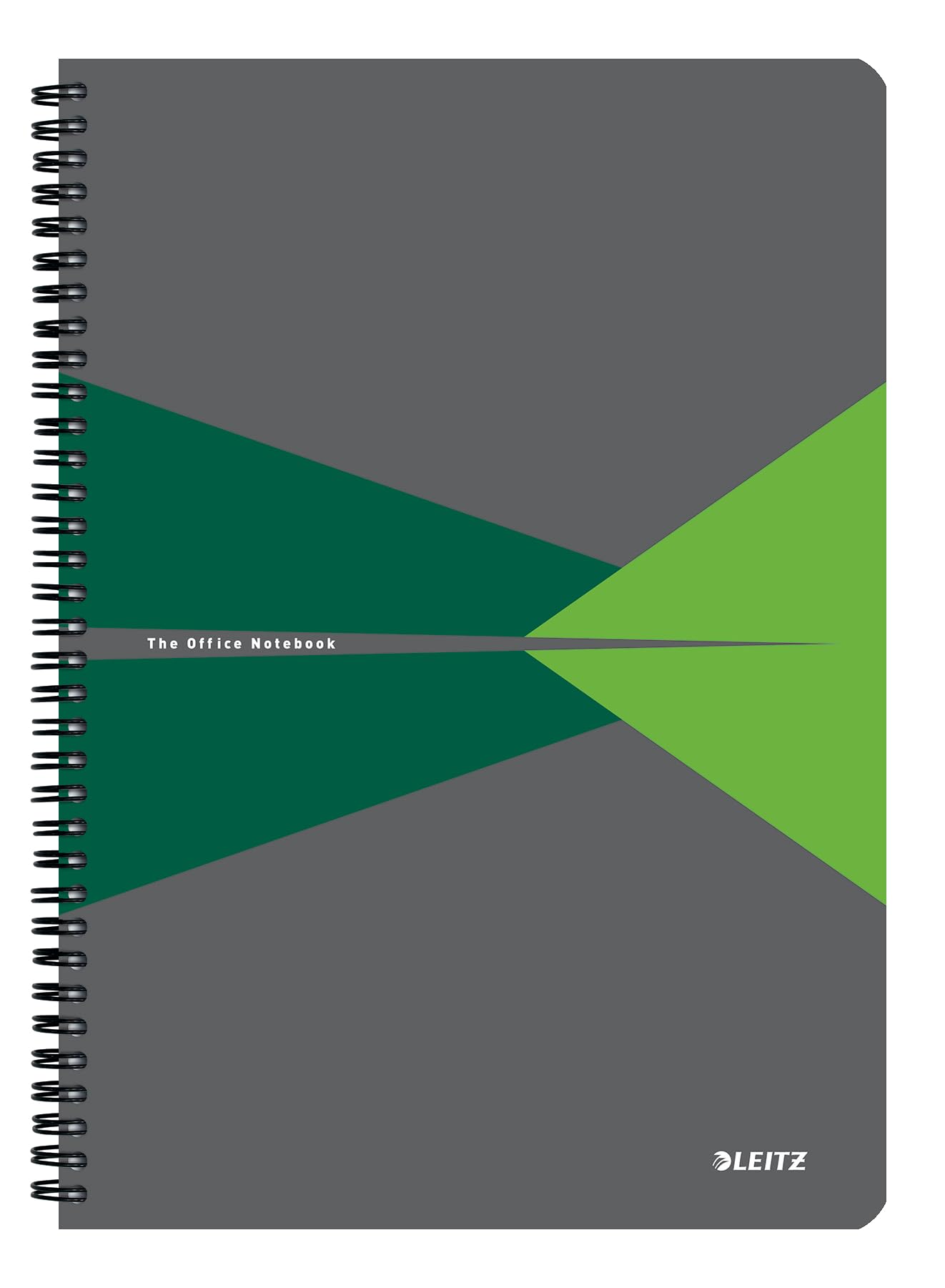 Leitz Office Collegeblock A4 kariert, 5er Pack, Notizbuch mit Spiralbindung, Kartoneinband, 360 Grad Öffnung, 180 Seiten/90 Blatt FSC-zertifiziertes Papier (80 g/m²), für Büro & Schule, Grün, 46471055
