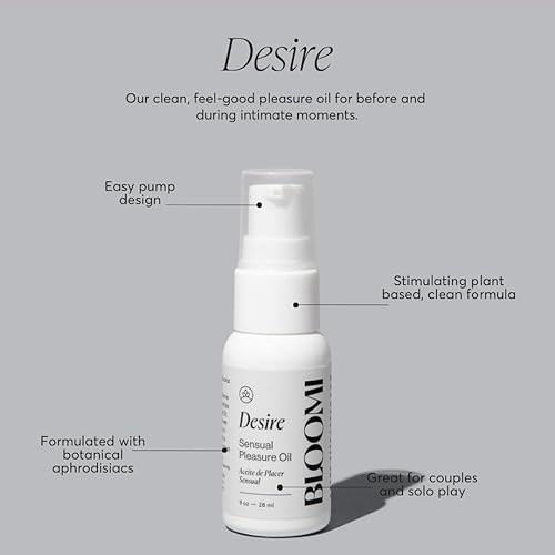 Miniatura 3 de Bloomi Desire - Aceite de placer sensual para masaje de cuerpo completo para parejas de citas nocturnas, sensual, deslizamiento perfecto, seductor a