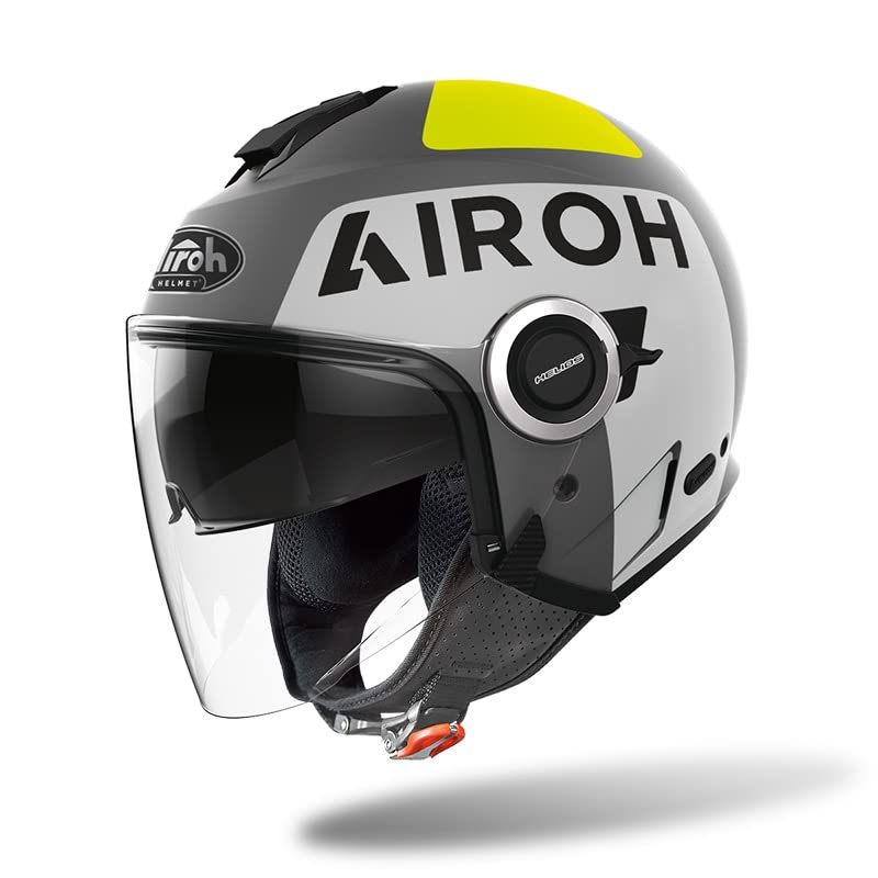 Airoh Helios Up Half Face Helmet Grey Matt - Large