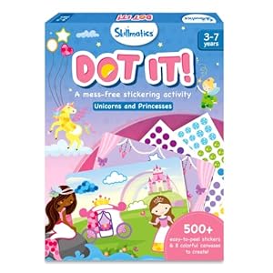 Skillmatics Art Activity : Dot it! | No Mess Sticker Art, Gifts for Kids Ages 3 to 7 | Complete 8 Unicorn & Princess…