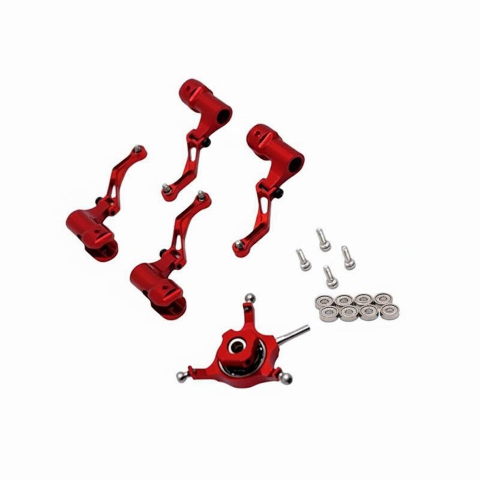 kowaku Industrial Vehículo Accesorio RC Kit Mejora Conjunto Rotor Cabezal Placa Soportes de Construcción Metálica Resistente Adecuado para Sesiones de Entrenamiento Aeromodelismo Clubes, Rojo