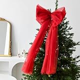 Photo Gallery volakebeing grande puntale per albero di natale con fiocco, 75 cm, in filo di rete colorata, ornamento per le vacanze, per fai da te, decorazioni per la casa e feste (verde) Photo Gallery volakebeing grande puntale per albero di natale con fiocco, 75 cm, in filo di rete colorata, ornamento per le vacanze, per fai da te, decorazioni per la casa e feste (verde)