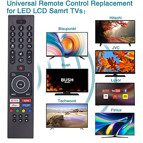 FOXRMT Universal TV Remote Control for Luxor Bush Digihome Finlux Electriq Smart TV, RC43137P Universal Remote No Setup Required - Image 4