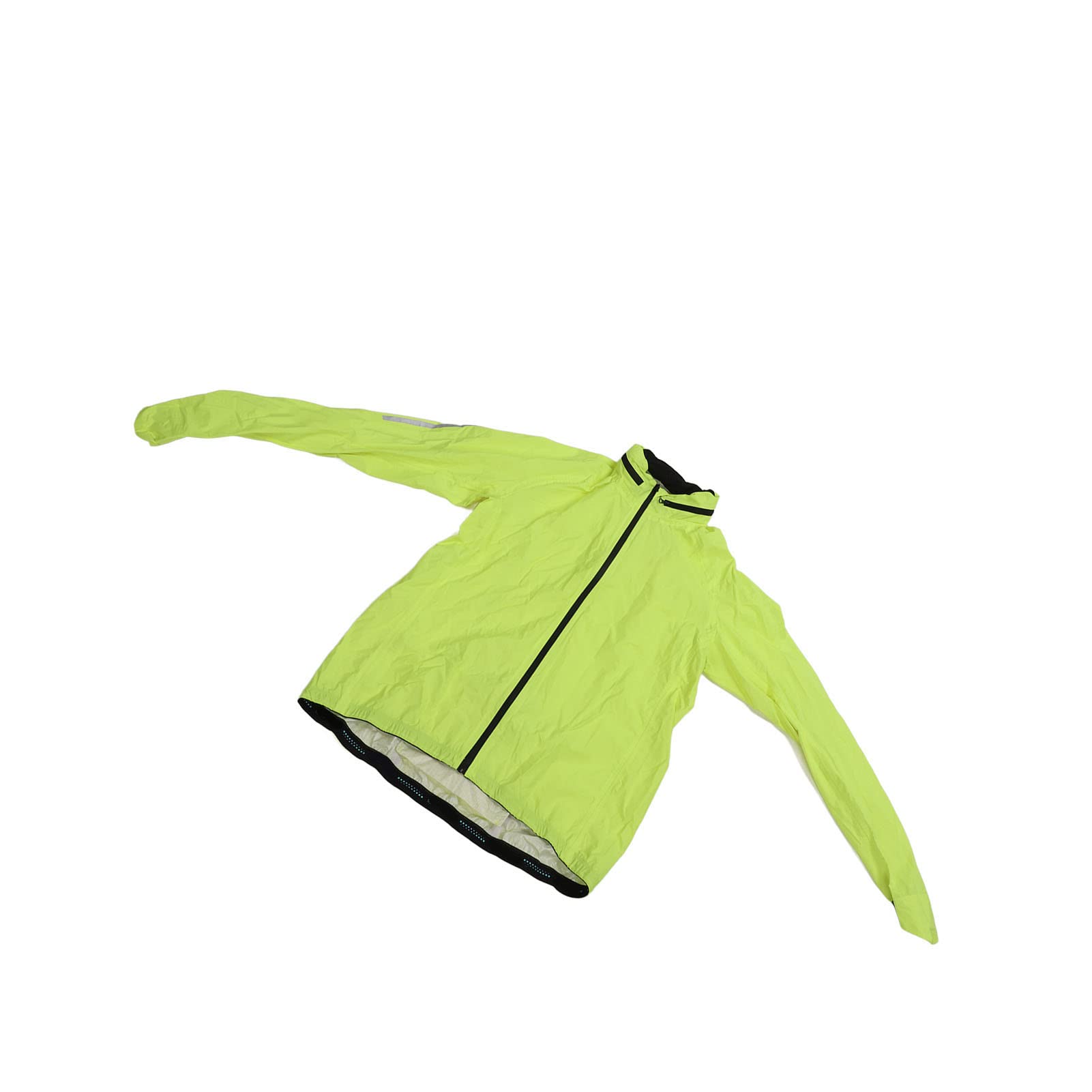 Alomejor Chubasquero, Ligero, Resistente Al Agua, Transpirable, Impermeable para Bicicleta, para Hombres y Mujeres, Amarillo Fluorescente con Tira Reflectante (XL)