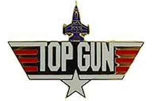Eagle Emblems Top Gun PIN with Jet (Navy Blue, 1.75 inches)