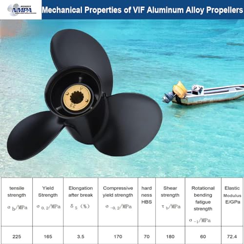 Vif 10 X 17 Jason Marine Upgrade Oem 13 Spline Tooth Aluminum Outboard Propeller Fit Mercury Engines 30/35/40/45/50/55/60/70Hp thumb #5