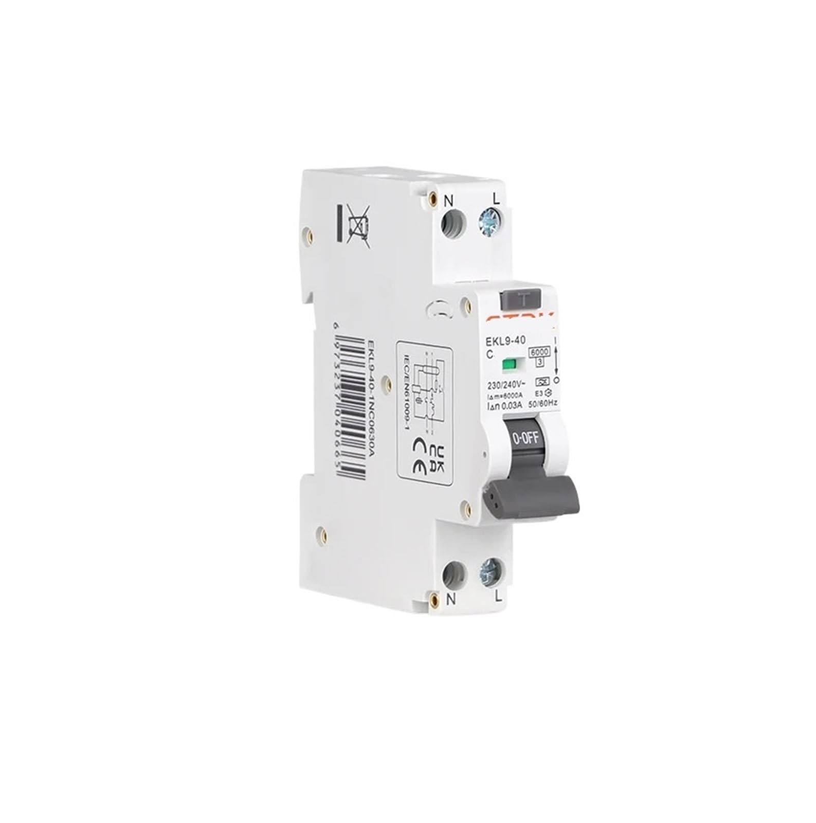 VSPPJYFG A Type Residual Current Automatic Circuit Breaker 6KA 1P+N 2P DPN with overcurrent Leakage Protection 30mA EKL9-40(6 Years)