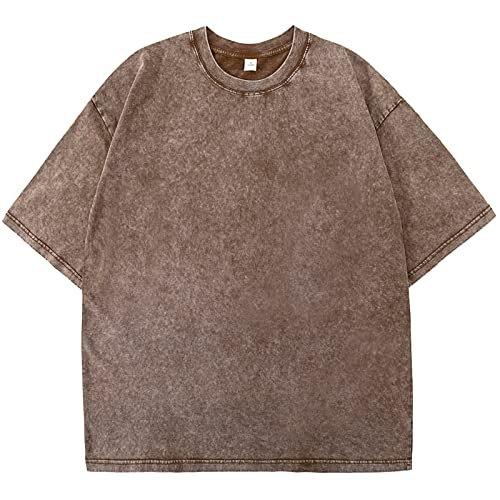 BINTEHGS Oversized Grunge Vintage t Shirts for Women Short Sleeve Cotton Casual Baggy Tees Teens Trendy Crew Neck Loose Tops - Image 6