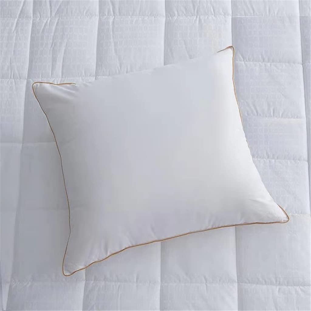 MFJGHU 1 Pc European Pillow Insert Euro-Sized Square for Sleeping White Goose Filling with Cotton Cover