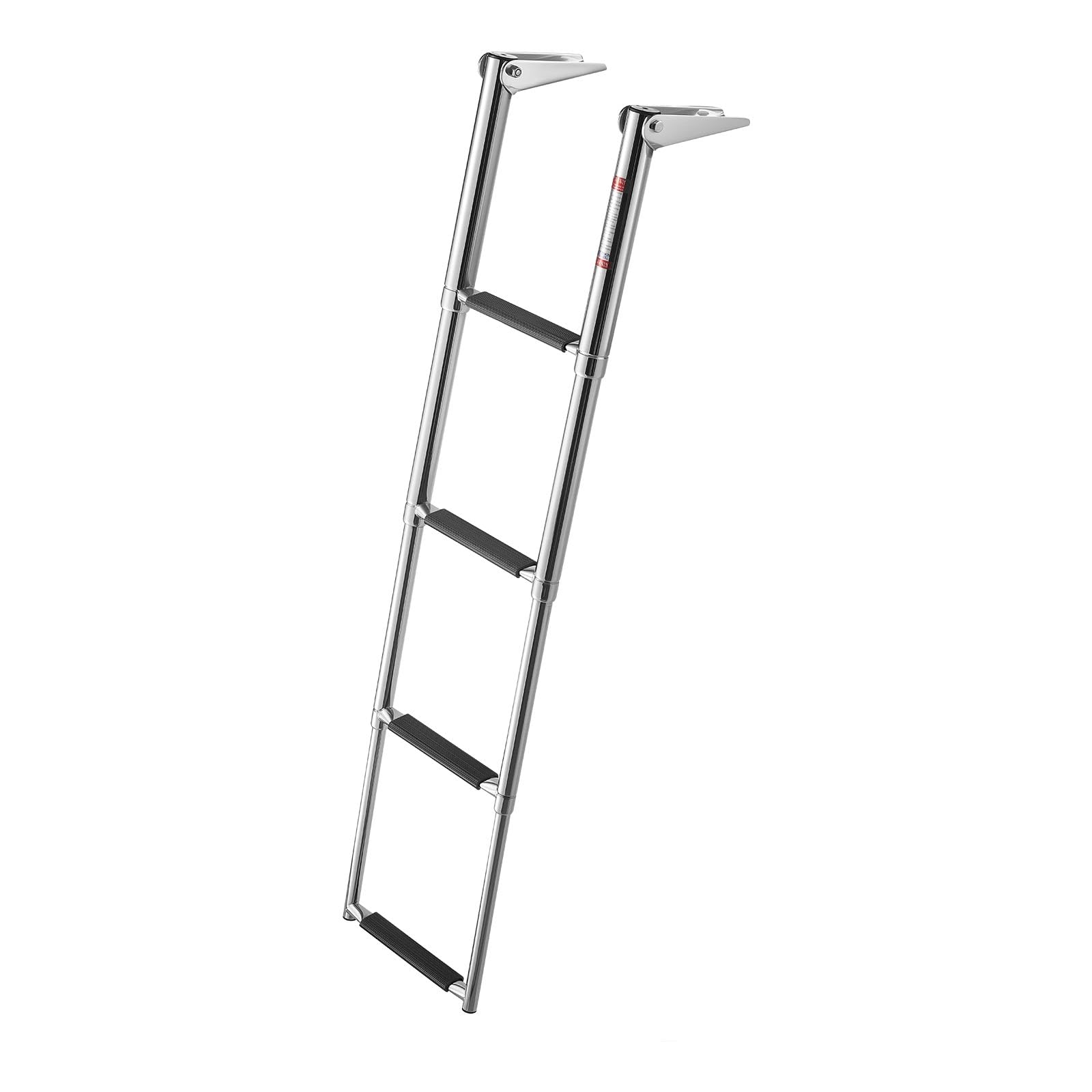 VEVOR Échelle de Bateau 4 Marches en Acier Inoxydable, Échelle de Baignade Télescopique et Pliante pour Bateau Hors-Bord, Yacht, Ponton et Piscine, Capacité de Charge 408,23 kg, Marches Antidérapantes