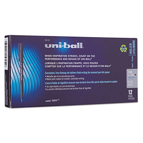 Bolígrafo Roller Uni-Ball Onyx 0.7mm Azul x12 miniatura 5