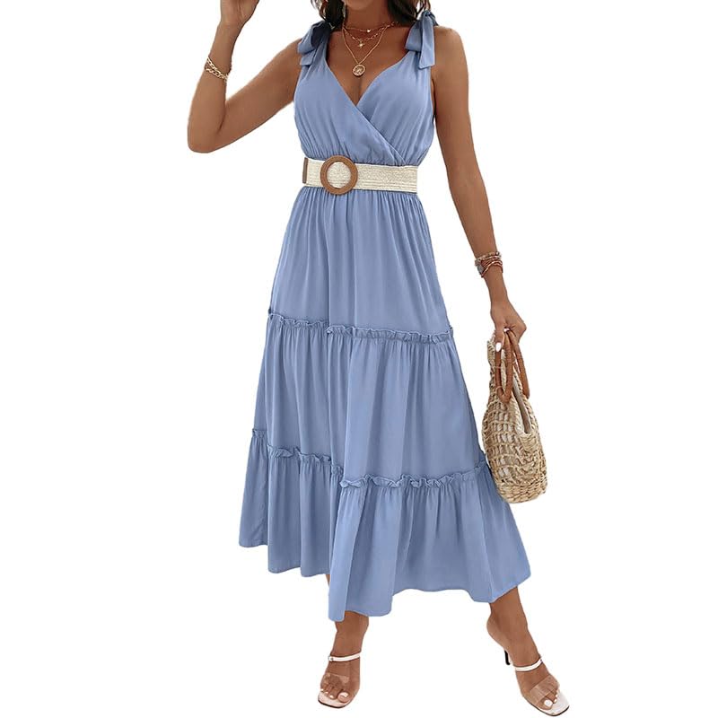Muhubaih Strap Flowy Beach Dresses