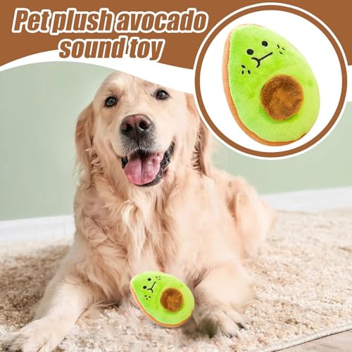 YNPQTDS Avocado Plüsch Für Hunde Plüsch 10x13 cm Haustierplüschspielzeug Plüschspielzeug Für Hunde Weiches Avocado Kauenspielzeug Für Kautraining Welpen Innen Außenbereich
