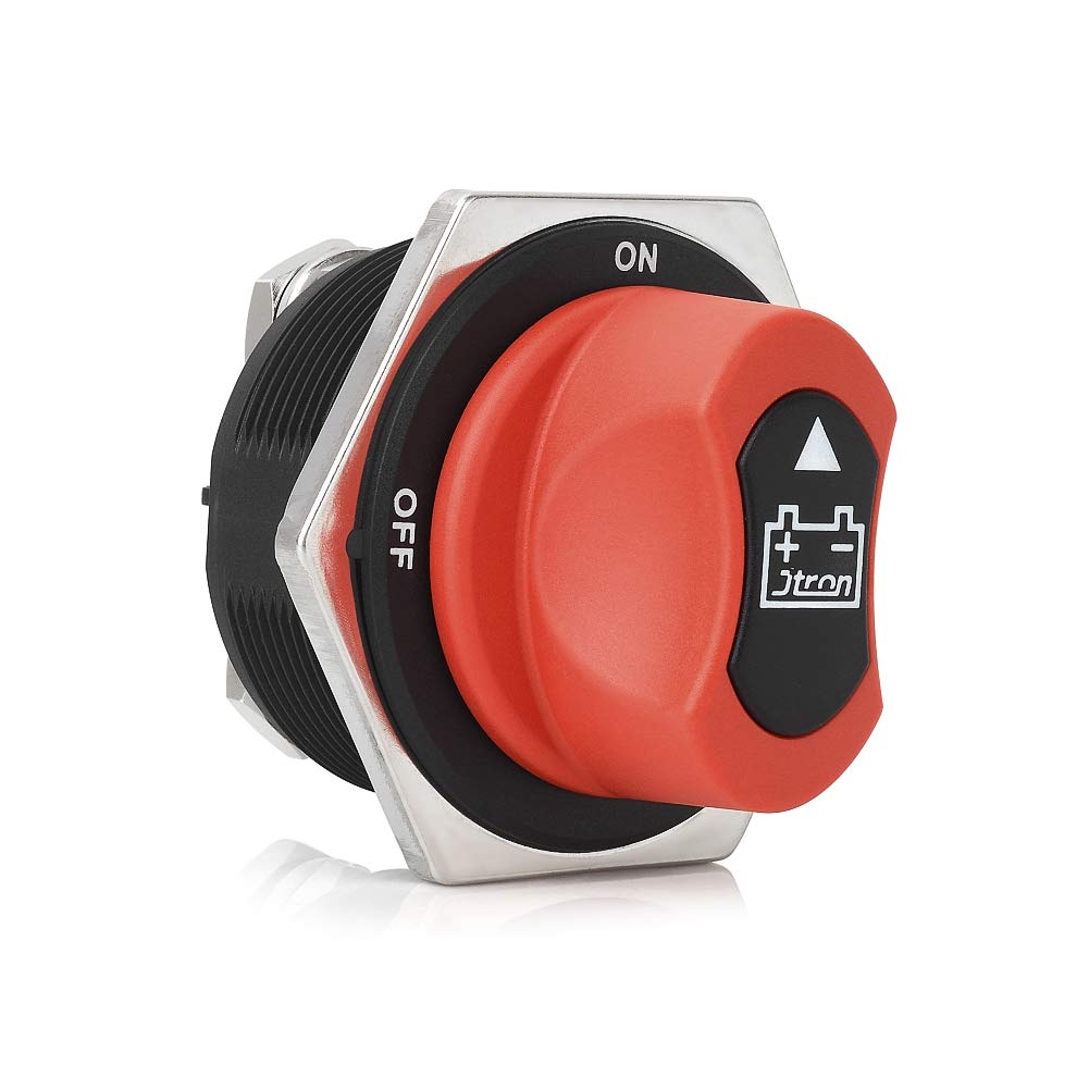 Jtron Battery Switch MAX 12-32V DC 300A Cont 450A INT Battery Power Cut Master Switch Disconnect Isolator for Car Vehicle RV and Boat (ON-OFF/300A)