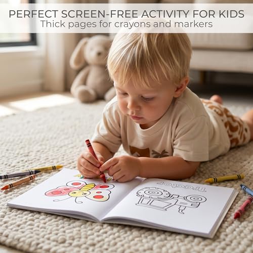 ZICOTO Fun Coloring Book for Toddlers - Set of 2 Cute My First Toddler Coloring Books with Big Simple Designs - Easy Learning Activity Book for Kids, Boys and Girls to Keep Little Ones Engaged - Image 4