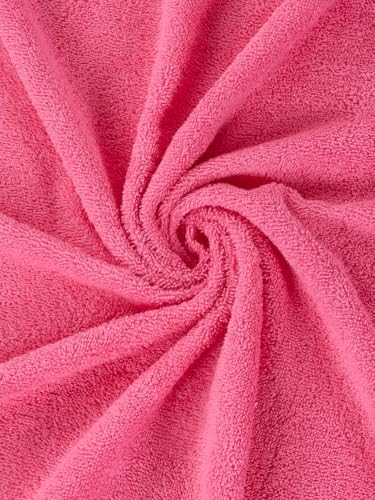 Image of Monte Carlo Essential 100% Cotton Bath Towel | 400 GSM Lightweight & Quick Dry | Soft Absorbent Large Towel 75x150 cm | Skin Friendly Daily Use Bathroom Towel for Men & Women (Jasper) | Sachet Pink