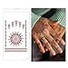 10 Sheets Brown Henna Tattoo Kit, Lace Fake Tattoos Semi Permanent Tattoo Stickers Waterproof Henna Tattoo Stickers for Women Wedding Party Festival Tattoos Decorations(Henna Tattoo) 538
