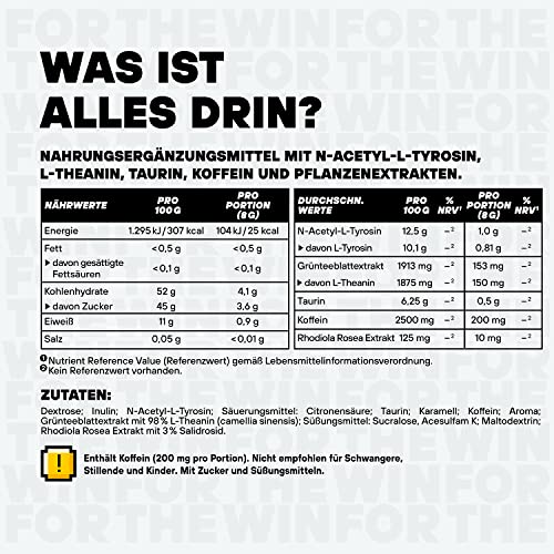 FTWIN® Nutrition Gaming Booster | Reflex, Focus, Energy, Endurance | 40 Servings | Vegan | Für Gamer und E-Sportler | Perfekt für lange und intensive Gaming-Sessions (320 g, Citro Circus)