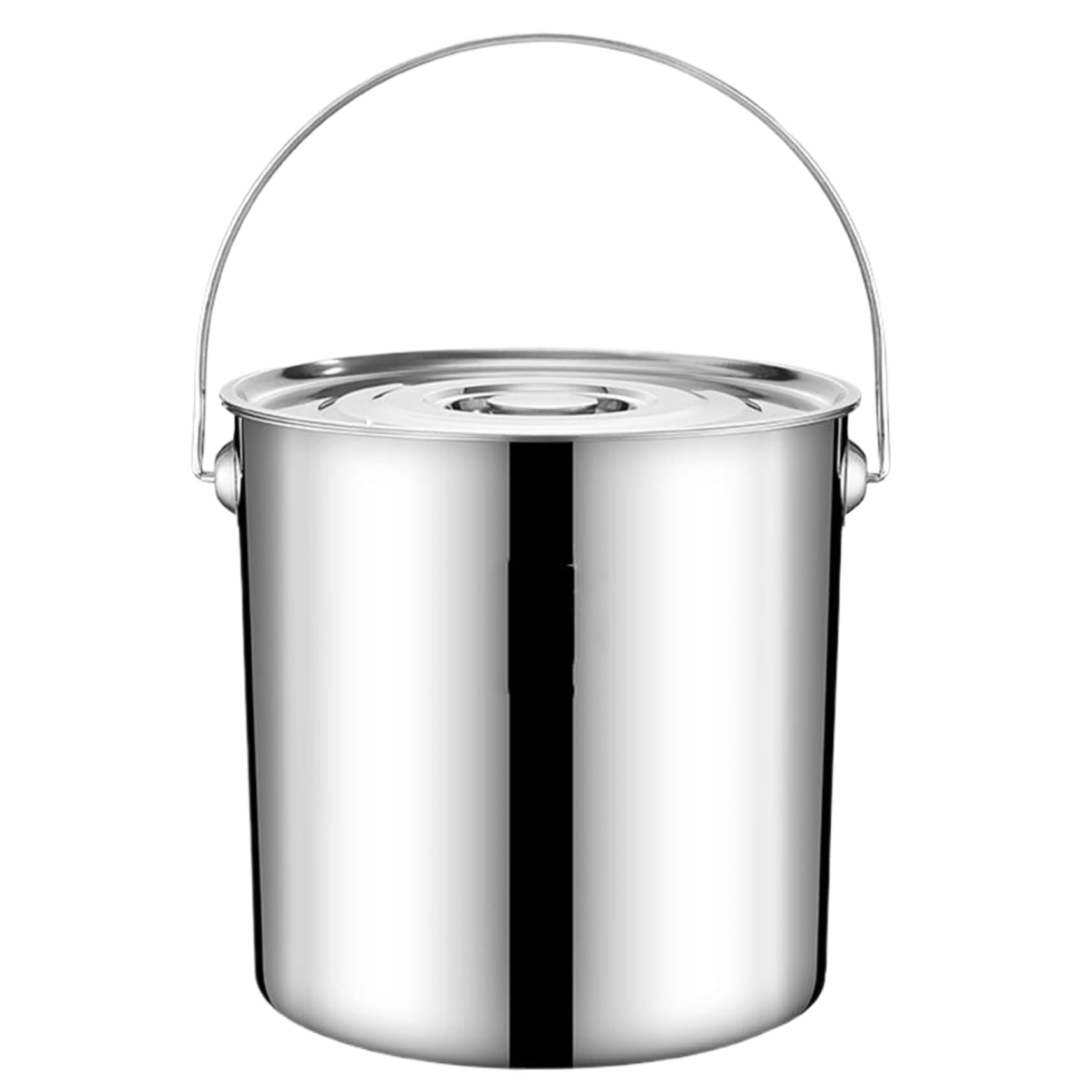 Seau en métal 11,5 L avec couvercle en acier inoxydable étanche pour cuisine