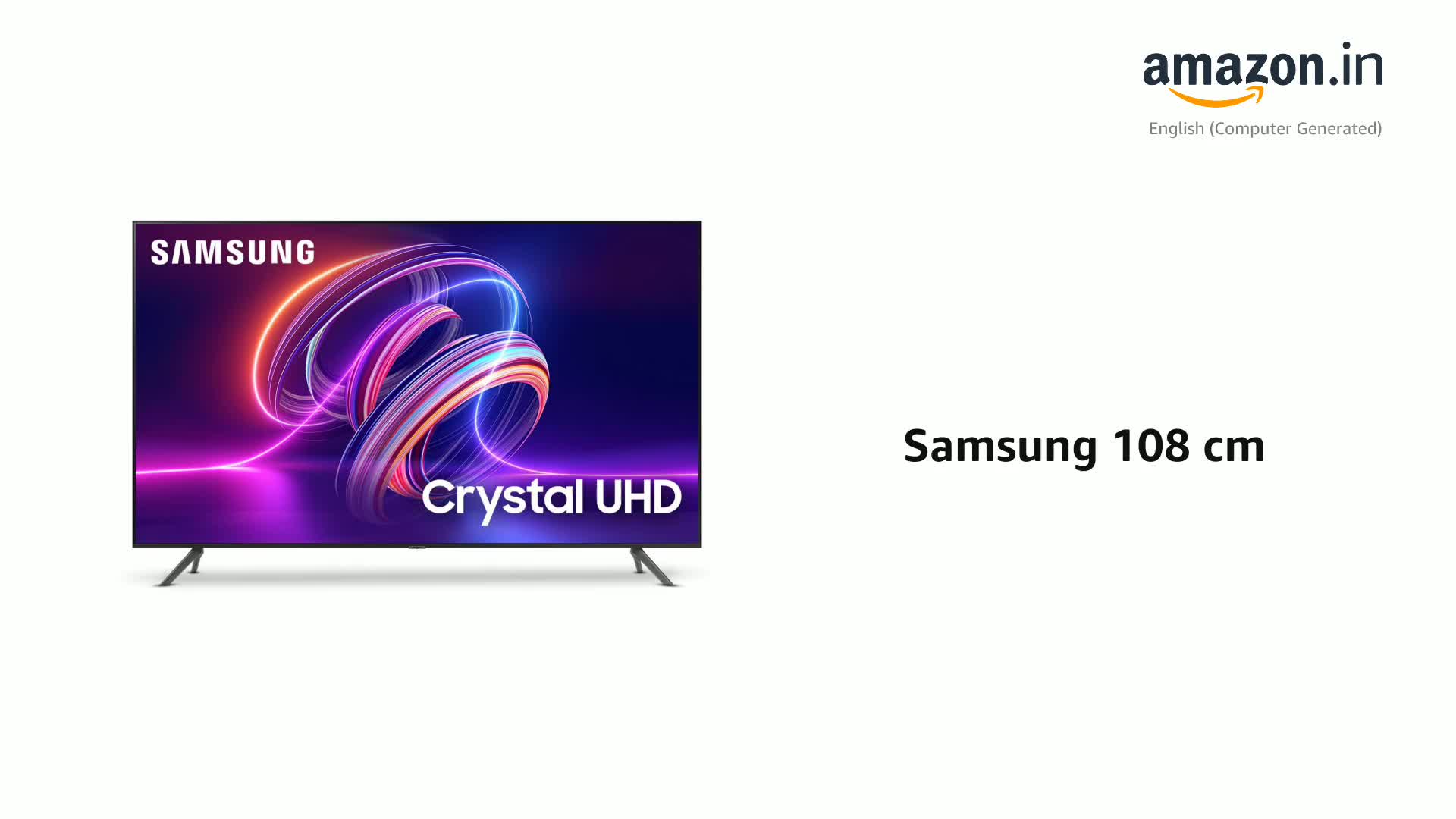 Samsung 108 cm (43 Inches) Crystal Vision 4K Ultra HD Smart LED TV