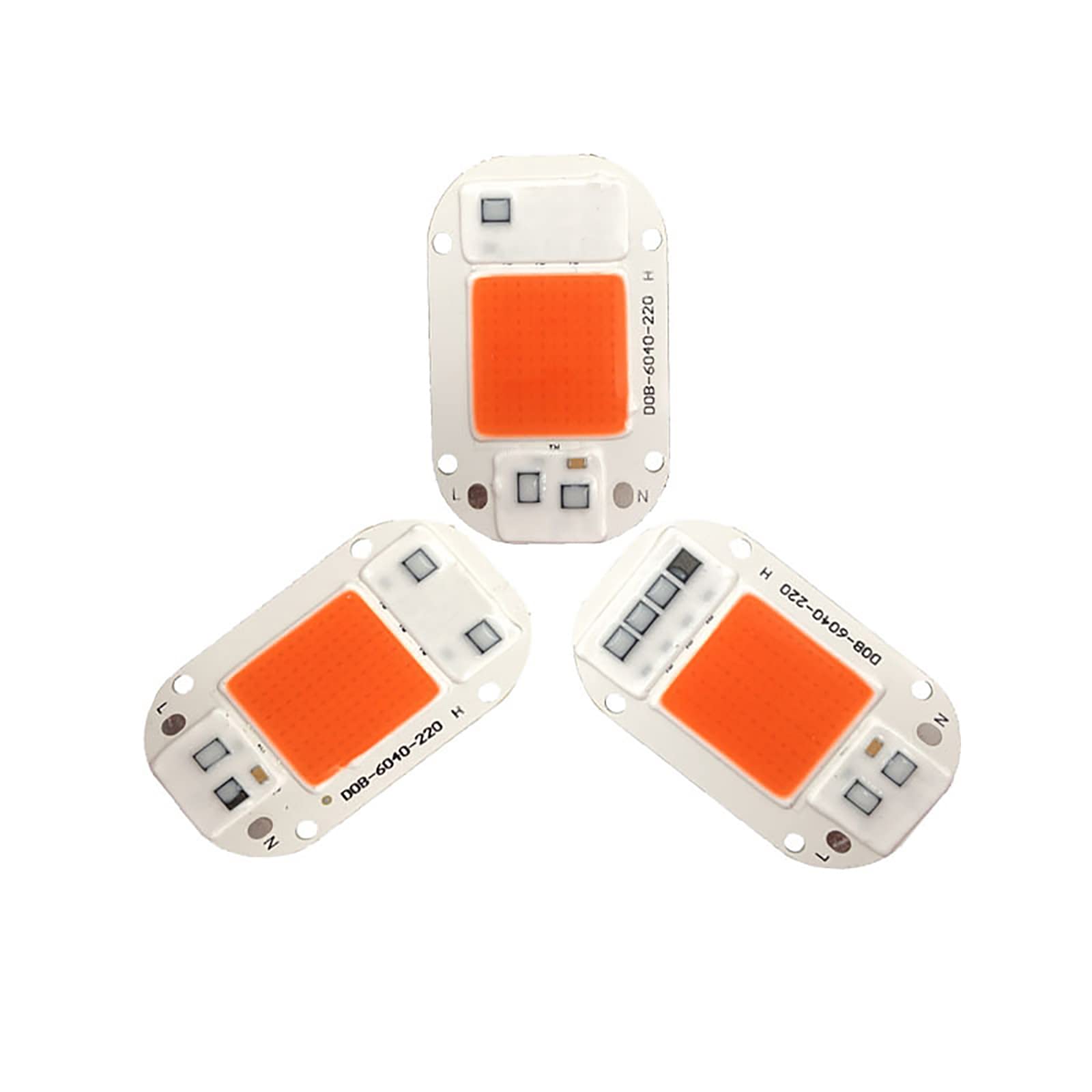 Produktbild von WANGCL 3er-Pack 50 W Vollspektrum-LED-Pflanzenlampe – 380–840 Nm, AC 220 V, COB-Chip Für Zimmerpflanzen, Gemüse & Blüte – Hohe Lichtausbeute