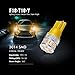 SIRIUSLED Extremely Bright 18W Error Free 3014 Chipset SMD LED Bulbs for Car Interior Lights License Plate Dome Map Side Marker Door Courtesy T10 168 192 194 2825 W5W Amber Yellow Orange