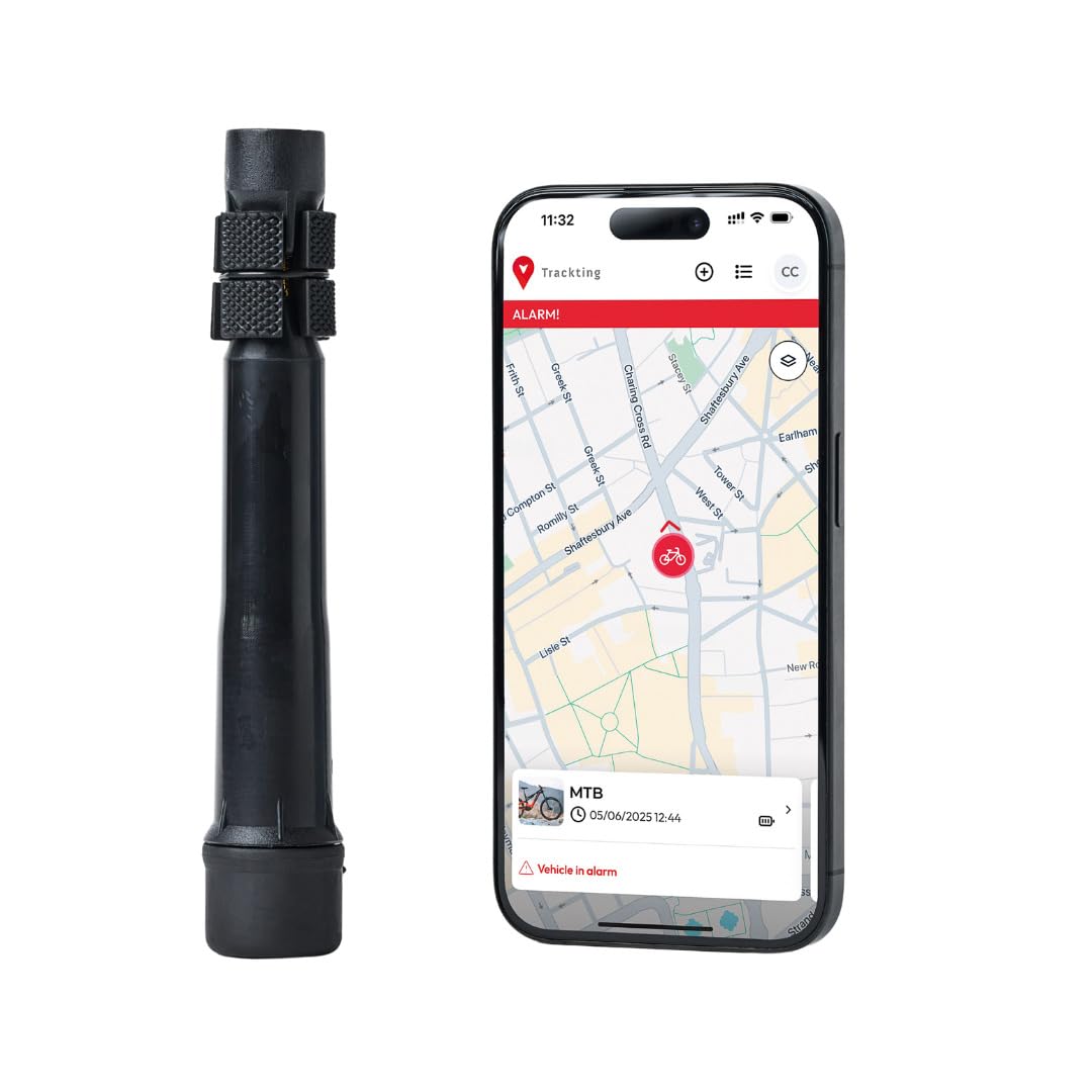 Trackting Bike T9 – Anti-Diebstahl GPS Gerät für Mountainbike MTB & E-Bike mit integrierter SIM (4G/2G) – ABO erforderlich | Fahrrad GPS Tracker