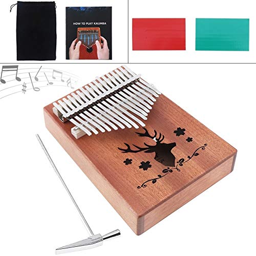 CHENTAOMAYAN 17 toetsen Kalimba duurzaam massief mahonie duim piano met bloemen patroon Mbira natuurlijke mini… - Image 8