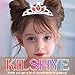 Kilshye Princess Silver Tiara and Crown Pink Crystal Tiaras Pageant Crowns Rhinestone Birthday Headdress for Women (Red)