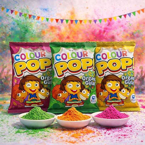 Image of Colour Pop Organic Gulal|Yellow|80g