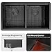 MILOSEN 30''x18'' Black Double Bowl Kitchen Sink, T304 Stainless Steel Undermount Workstation Ledge, 10'' Deep 50/50 Double Basin, Handmade Black Sink with Accessories